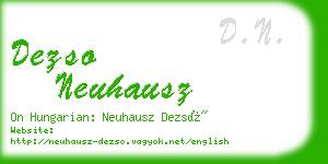 dezso neuhausz business card